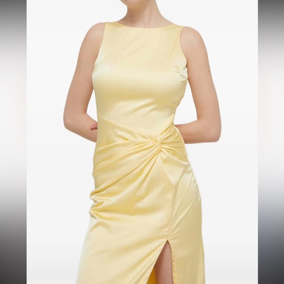 abercrombie yellow high neck maxi dress - Picture 2 of 7
